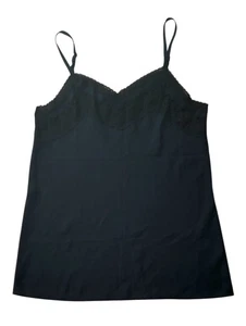 CABI All Purpose Cami Black  Lace Trimmed Medium Adjustable Straps V-neck - Picture 1 of 10