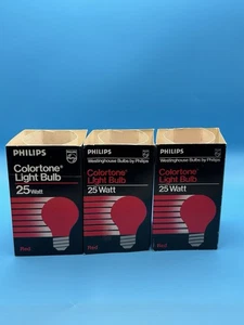PHILIPS Colortone LIGHT BULB 25 WATT Medium Base Indoor/Outdoor RED 25A/TR - Picture 1 of 5