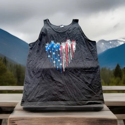 Camiseta sin mangas para mujer "Jeep Thing" American Heart Flag Foto 1 de 2