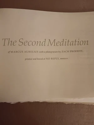 THE SECOND MEDITATION OF MARCUS AURELIUS NO REPLY PRESS GREEK/ENGLISH Foto 1 de 4