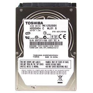 Toshiba HDD2H04 120GB Internal 5400RPM 2.5" (MK1252GSX) HDD