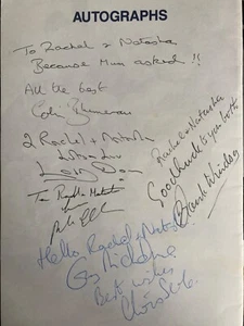 MULTISIGNED 6 AUTOGRAMME PAGE DR WHO 6 RARE NAMES AUTOGRAPH signed POW#99 - Bild 1 von 1