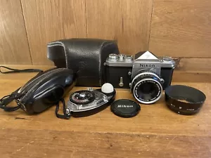 *Fast neuwertig mit Sekonic Meter* Nikon F Eyelevel Filmkamera Nikkor 50mm F/2 Objektiv - Bild 1 von 24