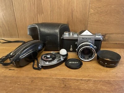 *Almost Mint w/ Sekonic Meter* Nikon F Eyelevel Film Camera Nikkor 50mm F/2 Lens - Image 1 of 4