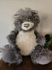 Grey Cat Plush Kitten 10in Stuffed Animal Soft Toy with Stripes Whiskers - Bild 1 von 5