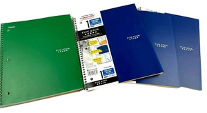 Mead Five Star 5 Subject Wide Ruled Notebook + 3x 1 Subject Spiral lot 4  - Picture 1 of 4