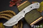 Custom Damascus Steel Blank Blade Tracker Hunting Knife Handmade (P522-E)
