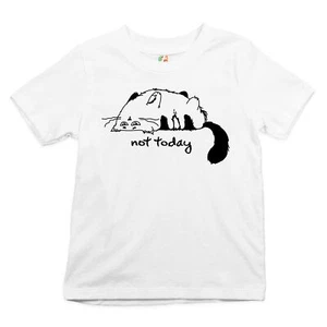 Lazy Kitty Not Today Youth T-shirt Kitten Cat Lovers Funny Kids - Picture 1 of 25