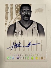 2012-13 Panini Intrigue Red White and Blue Hakeem Olajuwon #19 auto /10