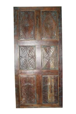 Vintage Farmhouse Door, Carved Barn Doors, Hand Carved Bedroom Door Panel