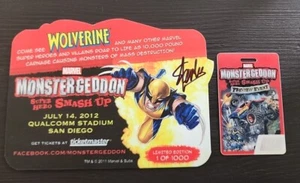 Marvel Monstergeddon Stan Lee handsigniert Monster Jam All Access Pass und Plakette - Bild 1 von 6