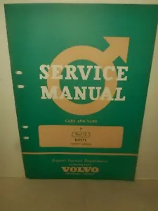 1960 Volvo Service Manual SYNTHETIC BODY PAINTING Part 11 Shop Repair OEM SWEDEN - Foto 1 di 12