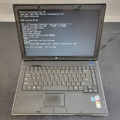 Gateway E-265M 14.1" Intel Core 2 Duo T7500 2200 MHz 1 GB RAM 0 GB HDD Foto 1 de 4