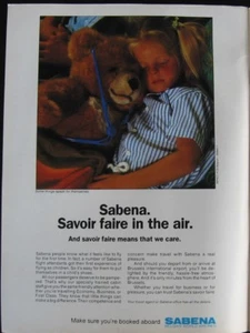 Sabena ad cuted from a 1986 Magazine - Picture 1 of 1