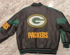 Vintage Leather G3 Carl Banks XL Green Bay Packers NFL Bomber Jacket Varsity