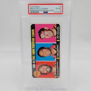 1970 Topps #4 Free Throw FT Percentage % Leaders SP (Short Print) PSA 6 - Picture 1 of 7