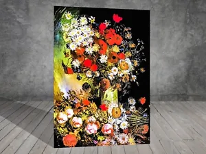 Van Gogh Still Life with poppies, cornflowers Flower CANVAS PAINTING ART 654 - Picture 1 of 8