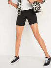 NWT Old Navy 7-Inch High-Rise Jersey Bike Shorts Soft-Washed  Black Women S M L