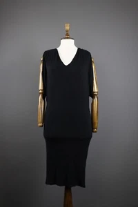 ALEXANDER MCQUEEN Cashmere Sleeveless Knee Length Bodycon Dress Size 38 Womens - Picture 1 of 12