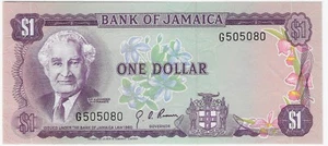 JAMAICA $1 note 1970 Brown P 54 Uncirculated Banknotes Combine Shipping - Picture 1 of 2