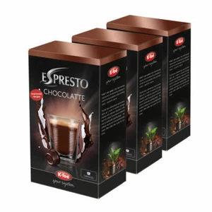 K-Fee Espresto Choco Latte 3er Set, Trinkschokolade, Kakao, 3 x 16 Kapseln