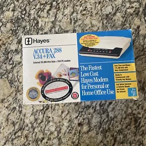 Hayes Accura 288 V.34 Fax Modem 5901US With SCSI cable & AC cable OPEN BOX - Picture 1 of 8
