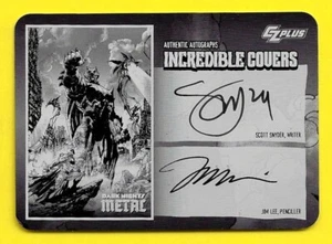 CZPlus Dark Nights Metal Dual Autograph Scott Snyder /Jim Lee 1/1 Printing Plate - Picture 1 of 3