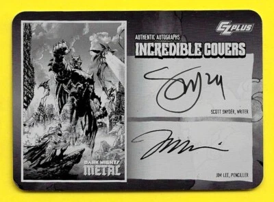 CZPlus Dark Nights Metal Dual Autograph Scott Snyder /Jim Lee 1/1 Printing Plate - Image 1 of 3
