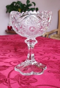 Martec Clear by McKee Open Jam/Jelly Footed Compote Beautiful - Picture 1 of 12