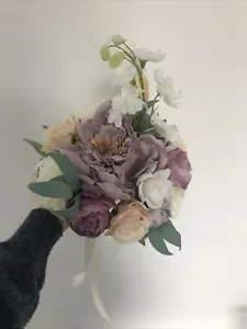23CM AMAZING WEDDING BOUQUET MIX ARTIFICIAL SILK FLOWER - Picture 1 of 7