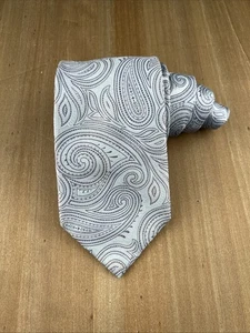 MICHAEL KORS Silk Tie Made in USA Designer Blue Paisley W3.75xL57 Luxury - Picture 1 of 6