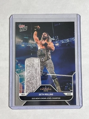 Seth Rollins 2025 Topps NOW WWE #105 Men’s Crown Jewel Champion Perth - Image 1 of 2