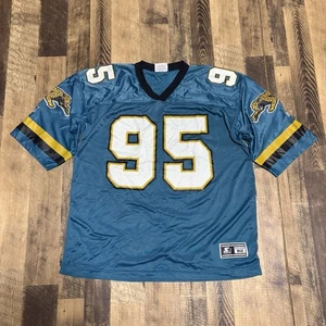 Vintage 1995 Starter Jacksonville Jaguars Inaugural Season Jersey #95 Size 52 XL - Picture 1 of 9