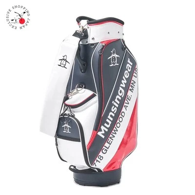 Munsingwear Cart Bag Men 9.5 × 47 in 6way Divider 3.5kg Lightweight Navy / Red Foto 1 de 4