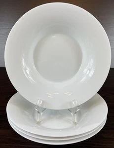4 schöne Kiste & Fass Nan Swid 9" weiß Porzellan Coupe Suppenschüsseln - Bild 1 von 7