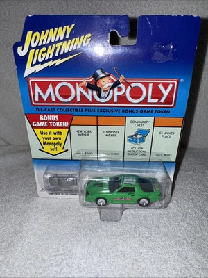2001 Johnny Lightning MONOPOLY Pennsylvania Ave 1982 Camaro Green w/Game Token - Image 1 of 4