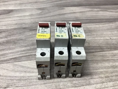 LOTE DE 3 disyuntores eléctricos Moeller FAZ-C6 1 polo #112N74 Foto 1 de 3