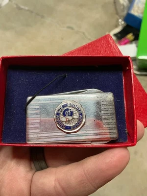 Clip de dinero vintage SPORTS ARENAS Bowling Award 250 con cuchillo plegable y tijeras Foto 1 de 2