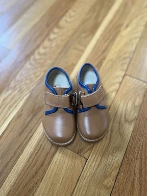 S Giovanni Junior Marrón Azul Zapatos Talla 22 6 Nuevo Niño Bebé Foto 1 de 4
