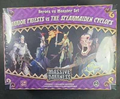 BRAND NEW CMON Massive Darkness Warrior Priests vs The Spearmaiden Cyclops - Image 1 of 2