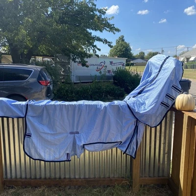 Equinavia Horze Freja Combo Fly Sheet (No Fill), Size: 78, Color: Light Blue - Image 1 of 4