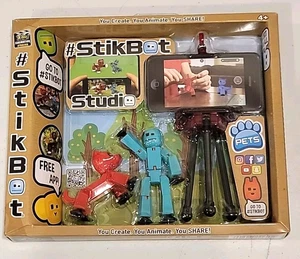 Stikbot Studio Sticky Robot Toy Figure Set Includes Posable Dog Figure! - Picture 1 of 3