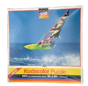 Windsurfing Kodacolor Jigsaw Puzzle 550 Pieces Vintage 1980s Factory Sealed NEW - Picture 1 of 4