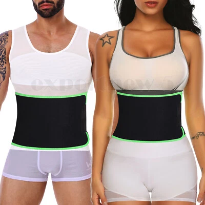 Para Hombres Sauna Sudor Cintura Entrenador Banda Quemador de Grasa Recortador Cinturón Faja Modelador Corporal Foto 1 de 4
