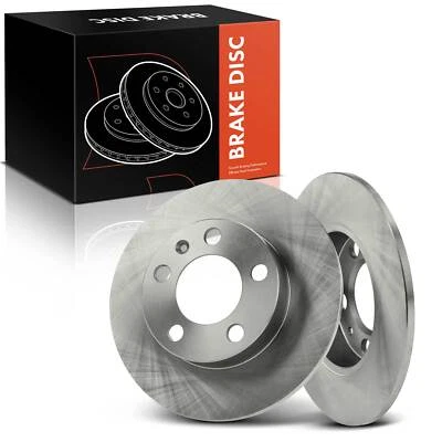 2x Disc Brake Rotors for Volkswagen Golf Golf City Jetta Audi Rear Left & Right - Image 1 of 4
