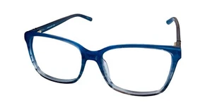 Jones New York Mens Plastic Soft Rectangle Eyewear Frame, J761 Blue 52mm - Picture 1 of 12