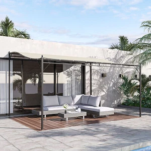 Outsunny 10' x 13' Steel Outdoor Pergola Gazebo, Patio Canopy with Weather-Resis - Picture 1 of 9