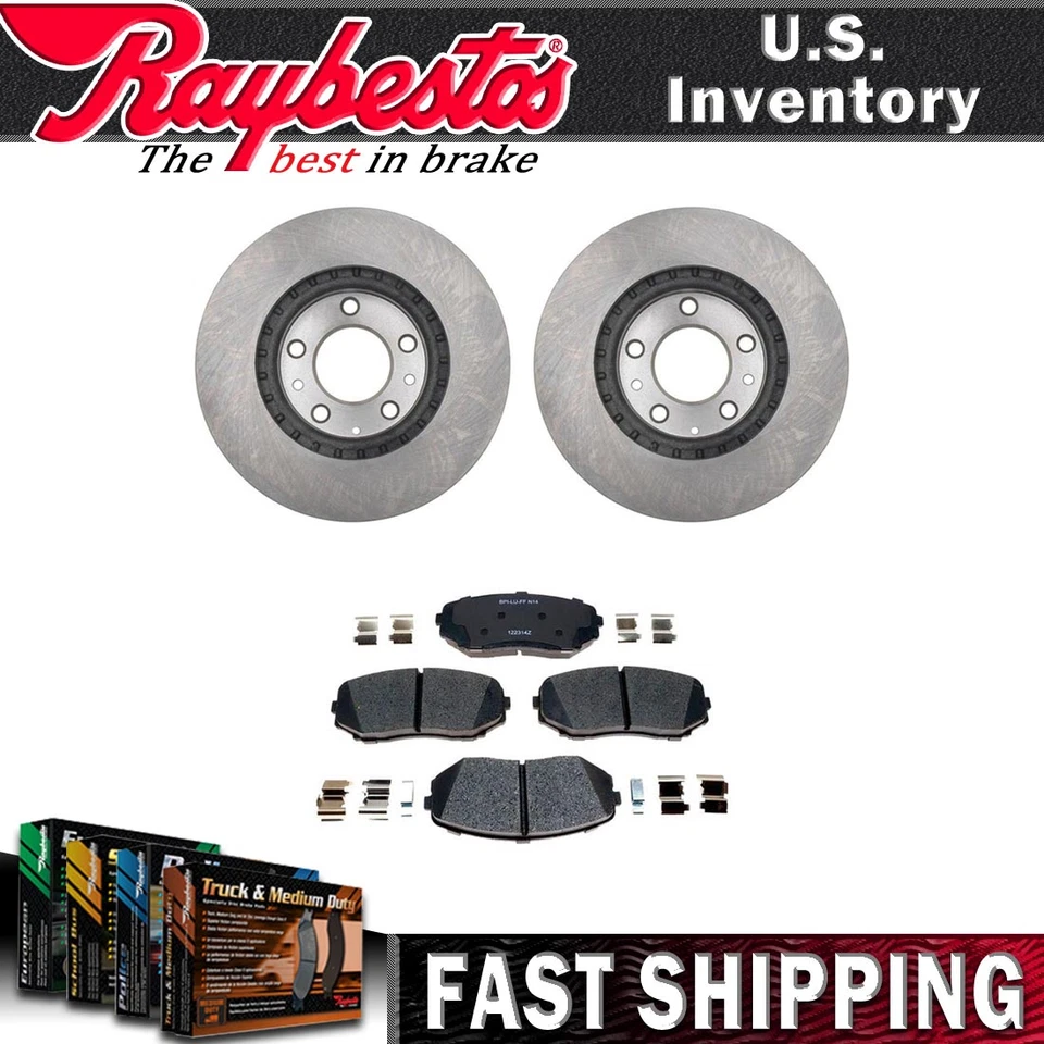 Kit de rotores de freno delanteros pastillas de freno de cerámica y herrajes para Mazda CX-7 2007-2012 Foto 1 de 4