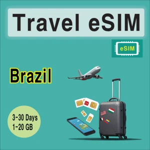 [eSIM] Carte SIM Brésil Voyage, 3-30 jours, code QR 1-20 Go - Photo 1 sur 4