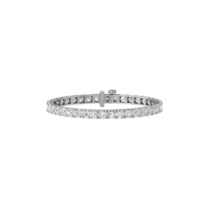 Sterling Silver 2Ct Round Lab Grown Diamond Tennis Bracelet 7" Gift For Women - Picture 1 of 6